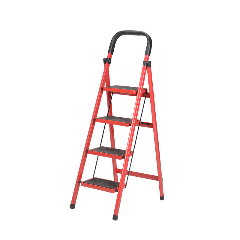 4 Step aluminum household ladder manufacturers folding library ladders