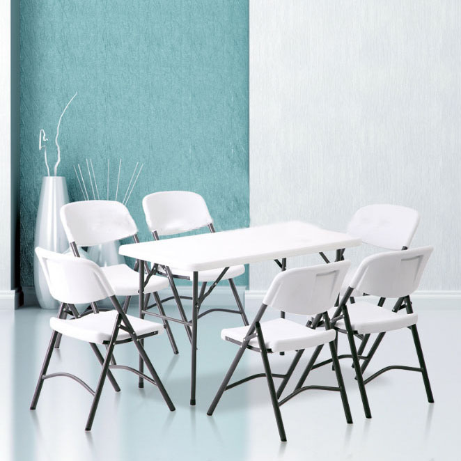 Hot Sale Folding Chair Attached Table Foldable Table Folding Steel Table